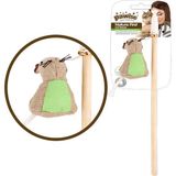 Pawise Nature First Kedi Oltası Fareli 35,5 cm - Kahverengi - Yeşil