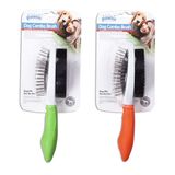 Pawise Plastik Saplı 6.5x23.5 cm Çift Taraflı Köpek Tarama Fırçası