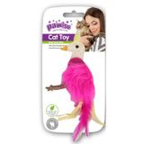 Pawise Uzun Tüylü Flamingo Kedi Oyuncağı