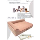 PAWİYANS Bolster-L Üst Kalite Köpek Yatağı Süngerli Sıvı Geçirmez Alezli. %100 Elyaflı. 2 Fermuarlı