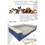 PAWİYANS Bolster Üst Kalite Köpek Yatağı 10cm Süngerli Kılıflı Sıvı Geçirmez Alezli