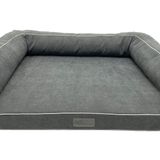 Pawiyans Bolster Üst Kalite Köpek Yatağı 6,5-10cm Süngerli Sıvı Geçirmez Alezli.%100 Elyaflı. 2 Fermuarlı (Large)
