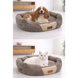 Pawiyans Champion Box Üst Kalite Kedi Köpek Yatağı ,soft Kumaş,yıkanabilir ,%100 Elyaf Dolgu - Kahverengi - 42X50 cm