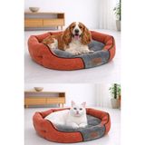 Pawiyans Champion Box Üst Kalite Kedi Köpek Yatağı ,soft Kumaş,yıkanabilir ,%100 Elyaf Dolgu - Kiremit - Kırmızı - 61X76 cm