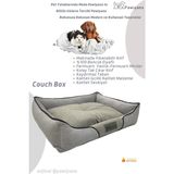 Pawiyans Couch Box Kedi Köpek Yatağı Üst Kalite Yıkanabilir Fermuarlı Kılıf. Astarlı Elyaf. Iç Minderli - Gri - 44 x 58 cm