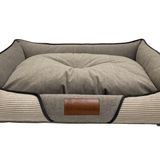 Pawiyans Couch Box Üst Kalite Kedi Köpek Yatağı Yıkanabilir Fermuarlı, Astarlı %100Elyaf Dolgu (X-Large)