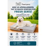 PAWİYANS Fresh Mat ,Dış Mekan Su İtici Kumaş,%100 Sıvı Geçirmez Alezli, Kedi Ve Köpek Yatağı