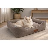 Pawiyans Üst Kalite Kedi-Köpek Yatağı. Kaydırmaz Taban ,yıkanabilir Kılıf 2 FERMUARLI,%100 Elyaflı. - Kahverengi - 71 x 84 cm