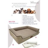 PAWİYANS Üst Kalite Köpek Yatağı 6,5 ve 10 Cm Süngerli, Kılıflı Sıvı Geçirmez Alezli, 2 Fermuarlı