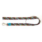 Pawlook Design, Köpek Gezdirme Kayışı – Geri Dönüştürülmüş, Sağlam Metal Kancalı, Yumuşak Dokulu, Emniyetli, Tüy Toplamaz, Ayarlanabilir, Küçük ve Büyük Irklar için, Renkli Pati Small