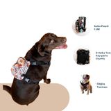 Pawlook Design, Paws, Köpek Sırt Çantası – Çantalı Göğüs Tasması, Su Geçirmez, Ayarlanabilir Kayışlar, Fermuarlı, Tasma Uyumlu, Şık ve Fonksiyonel
