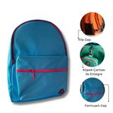 Pawlook Design, Sırt Çantası – Laptop Bölmeli, Su Geçirmez Ön Cepli, 15" Uyumu, Termos Bölmeli, Ayarlanabilir Askılı, Ergonomik, Mavi