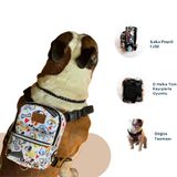 Pawlook Design,Çantalı Göğüs Tasması, Köpek Sırt Çantası – 2’si 1 Arada Göğüs Tasması Fonksiyonlu, Ayarlanabilir, Küçük & Büyük Irklar için, Whitebone,Large