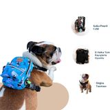 Pawlook Köpek Sırt Çantası – Çantalı Goğüs Tasması, Su Geçirmez, Göğüs Tasması Fonksiyonlu, Ayarlanabilir, Cute, Large