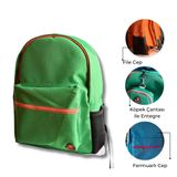 Pawlook x Human Sırt Çantası – Laptop Bölmeli, Su Geçirmez Ön Cepli, 15" Uyumu, Termos Bölmeli, Ayarlanabilir Askılı, Ergonomik & Şık Tasarım,Yeşil
