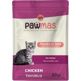 Pawmas Tavuklu Yavru Kedi Yaş Mama 85 gr Ekonomik Mama Segmenti Lezzetli