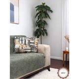 Pawn Mark Company Jakarlı Şönil Kaymaz Koltuk Örtüsü ve Çekyat Örtüsü 175 x 215 cm | Mikrofiber Koltuk Şalı - 175 x 215 cm - Mint