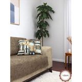 Pawn Mark Company Jakarlı Şönil Kaymaz Koltuk Örtüsü ve Çekyat Örtüsü 175 x 215 cm | Mikrofiber Koltuk Şalı - 175 x 215 cm - Vizon