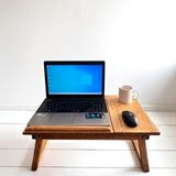 Pawn Mark Company Katlanabilir Notebook Laptop Sehpası Ayarlanabilir Dizüstü Bilgisayar Masası Taşınabilir Portatif - Kahverengi