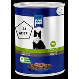 Pawpaw 400GR Joleli Kuzu Etli Yetişkin Kedi Konservesi 24'lü Ekonomik Mama Segmenti