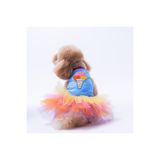 Pawstar Açık Mavi Dondurma Nakışlı Ice Cream Kedi Köpek Elbisesi - Kedi Köpek Kıyafeti