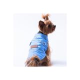 Pawstar Açık Mavi Kot Desen Denim Look Kedi Köpek Gömleği - Kedi Köpek Kıyafeti