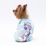 Pawstar Bebe Mavi Giraffe Kedi Köpek Pijaması - Kedi Köpek Tulumu - Kedi Köpek Kıyafeti 2XL