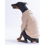 Pawstar Bej Teddywood Orta-Büyük Irk Için Ayıcık Nakışlı Esnek Sıcak Tutan Köpek Sweati Köpek Kıyafeti - 6XL