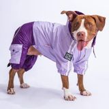 Pawstar Bicolor Lila-mor Polarlı Su Geçirmez Orta-büyük Irk Köpek Yağmurluk Tulum