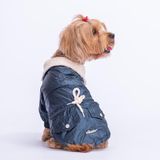 Pawstar Blue Brillante Su İtici Küçük Irk Köpek Yağmurluğu (2XL)