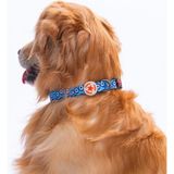 Pawstar Charm Nazar Boncuğu Desenli Köpek Boyun Tasması Ayarlanabilir Köpek Tasması - Mavi