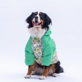 Pawstar Denver Dino Yeşil Dinozor Desenli Büyük Irk Köpek Montu Köpek Yağmurluğu Köpek Kıyafeti Köpek Elbisesi - 5XL