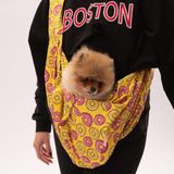 Pawstar Donut Crossbody Küçük Irk Köpek Çapraz Taşıma Çantası - Sarı