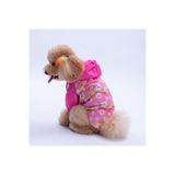 Pawstar Florence Daisy Pembe Papatya Desenli Daisy Köpek Mont Köpek Yağmurluk Köpek Kıyafeti Köpek Elbisesi