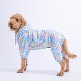 Pawstar Flores Fileli Su Geçirmez Orta-Büyük Irk Köpek Yağmurluk Tulum (6XL)