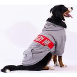 Pawstar Gri Angry Dog Orta ve Büyük Irk İçin Köpek Ceketi Köpek Sweati Köpek Elbisesi Köpek Kıyafeti - 3XL