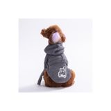 Pawstar Gri Pattaya Köpek Bornozu-Köpek Kurulama Havlusu- Kedi Köpek Kıyafeti