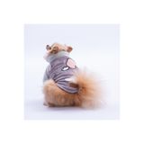 Pawstar Gri Verona Ceket Gri Kalp Desenli Yumuşak Çıtçıtlı Kedi Köpek Ceketi Kedi Köpek Kıyafeti Kedi Köpek