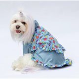 Pawstar Gri Victoria Polarlı Su Geçirmez Küçük Irk Köpek Yağmurluğu (XL)