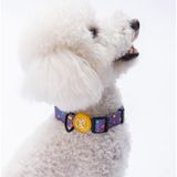 Pawstar Ice Cream Dondurma Desenli Köpek Boyun Tasması Ayarlanabilir Köpek Tasması M Size (32-48CM Boyun Aralığı) - Mor