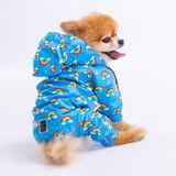 Pawstar Irides Fileli Su Geçirmez Küçük Irk Köpek Yağmurluk Tulum - L
