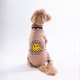 Pawstar Kahverengi Smile Pijama Orta ve Büyük Irk Köpek Pijaması - Köpek Tulumu - Köpek Kıyafeti (15 Kg-45 Kg) - 5XL