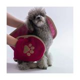 Pawstar Kedi Köpek Banyo Kurulama Elcikli Havlu Fuşya 23X78cm %100 Pamuk