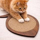 Pawstar Kedi Tırmalama Tahtası Balık Desenli-Tırmalama Rampası-Tırmalama Matı - Kahverengi
