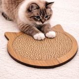Pawstar Kedi Tırmalama Tahtası Kedi Desenli-Tırmalama Rampası-Tırmalama Matı - Kahverengi
