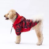 Pawstar Kırmızı Dijon Polarlı Su Geçirmez Küçük Irk Köpek Yağmurluğu