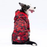 Pawstar Kırmızı Dijon Polarlı Su Geçirmez Orta-büyük Irk Köpek Yağmurluğu