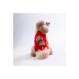 Pawstar Kırmızı Donut Teddy Tişört Kedi Köpek Tişörtü-Kedi Köpek Kıyafeti