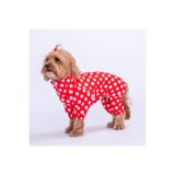 Pawstar Kırmızı Dots Köpek Tulum Yağmurluğu Köpek Yağmurluk Köpek Kıyafeti Köpek Elbisesi