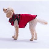 Pawstar Kırmızı Elgin Paws Su İtici Küçük Irk Köpek Puf Yelek Yağmurluk